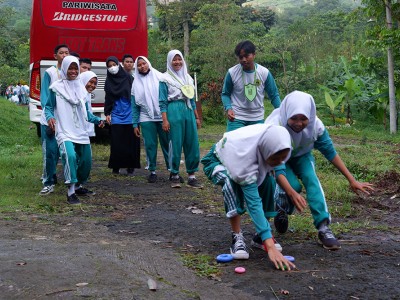 kegiatan game rally di hari terakhir LDKS
